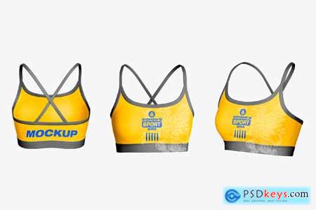 Seamless Womens Sport Bra Mockup
