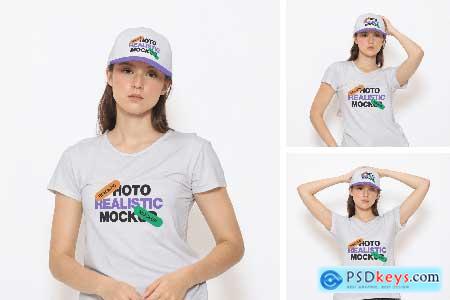 T-Shirt and Cap Mockup