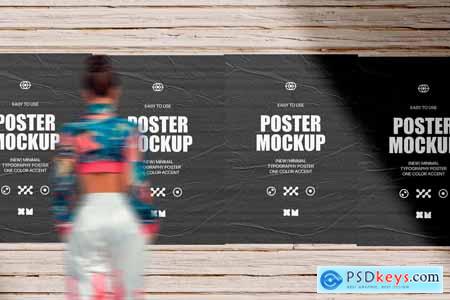 Wood Wall Poster Mockup Collection