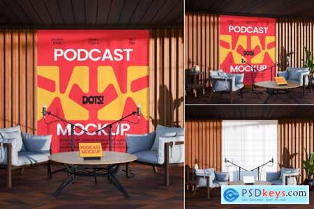 Podcast Backdrop Mockup