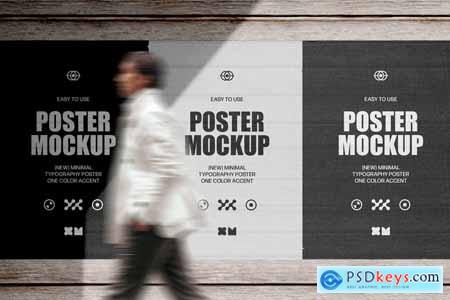 Wood Wall Poster Mockup Collection