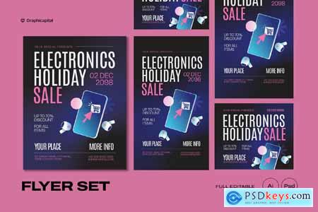 Electronic Holiday Sale Flyer
