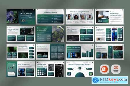 AI Course Learning Power Point Template