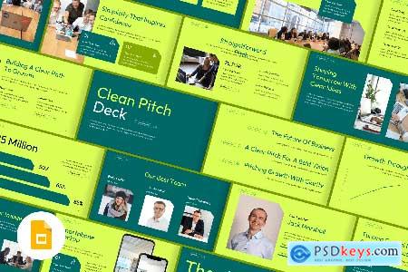 Clean Pitch Deck Google Slides