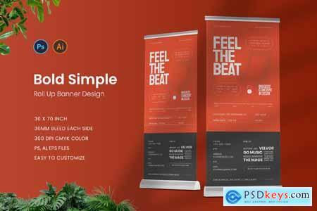Bold Simple Concert Roll Up Banner
