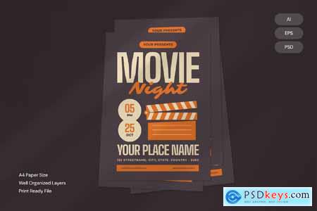 Movie Night - Flyer
