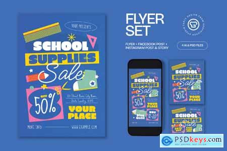 School Supplies Sale Flyer