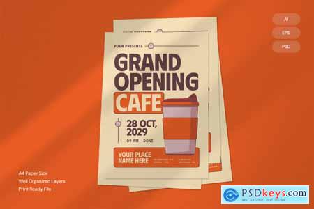 Grand Opening Cafe - Flyer