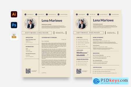 Clean Elegant Aesthetic Professional CV Resume