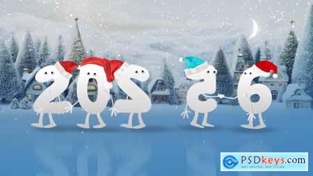 Happy New Year Cartoon 2026 AE 60781046