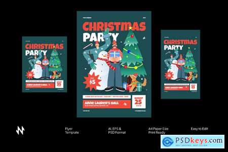 Cheerful Christmas Party Flyer