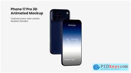 Phone 17 Pro 3D Animated Mockup 60810587