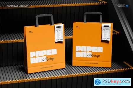 High-quality Paper Bag Mockup with Receipt High-quality Paper Bag Mockup with Receipt