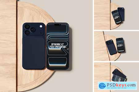 iPhone 17 Pro Mockup - Deep Blue