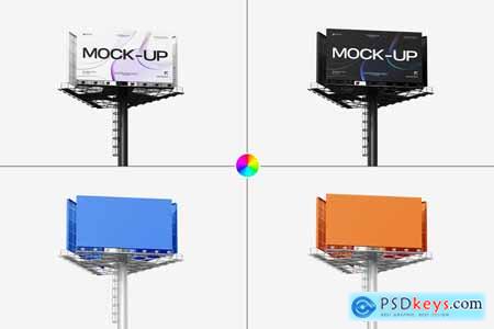 Realistic Highway Billboard Mockup