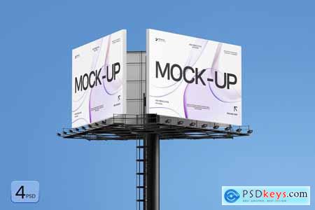 Realistic Highway Billboard Mockup