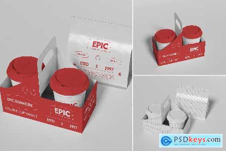 Coffee Pouch & Cup Holder Mockup