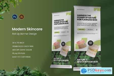 Modern Skincare Roll Up Banner