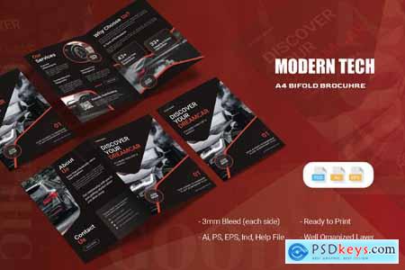 Modern Tech Bifold Brochure