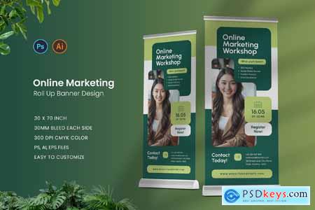 Online Marketing Workshop Roll Up Banner