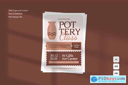 Pottery Class Workshop - Flyer