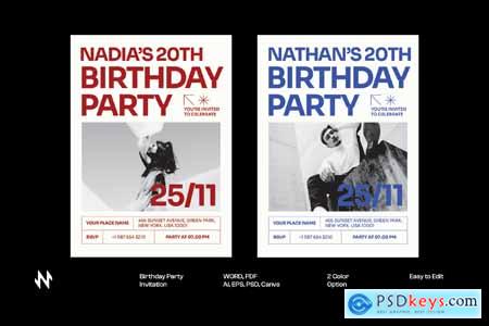 BoldVibe Birthday Invitation