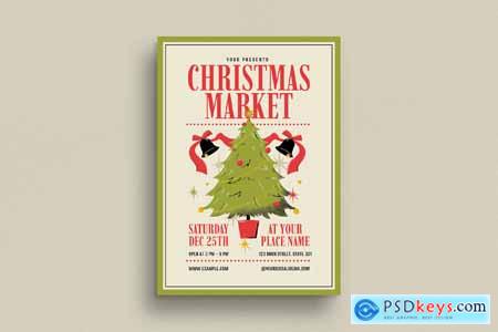 Retro Christmas Market Event Flyer