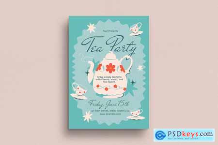 Retro Tea Party Event Flyer