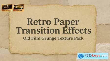 Retro Paper Transition Effects  Old Film Grunge & Texture Pack 60805638
