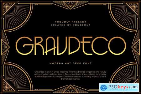 Gravdeco - Modern Art Deco Font