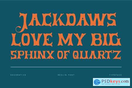 Reslin - Decorative Font