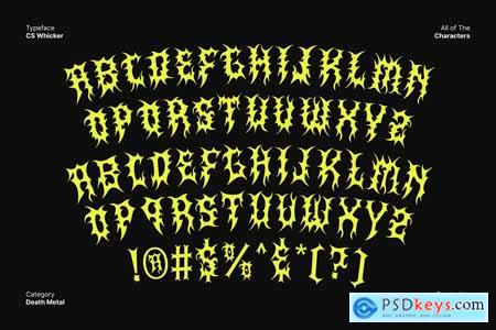 Whicker  Death Metal Font