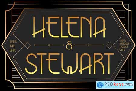 Gravdeco - Modern Art Deco Font