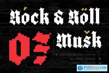 Most Wave - Pixelate Blackletter Game Font