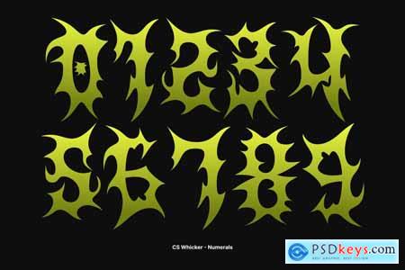 Whicker  Death Metal Font