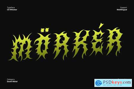 Whicker  Death Metal Font