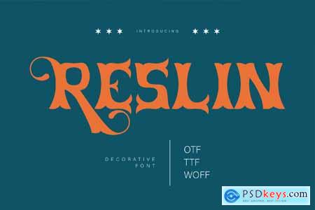 Reslin - Decorative Font