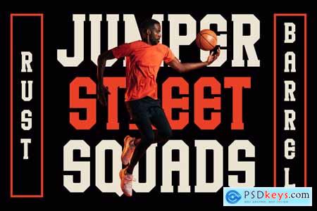 Rust Barrel Slab Industrial Typeface