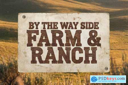 Rustic Buck - Western Style Leather Font