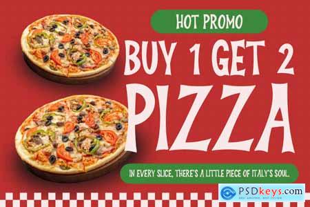 Pizzalia Playful Food Font