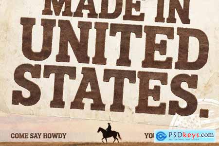 Rustic Buck - Western Style Leather Font