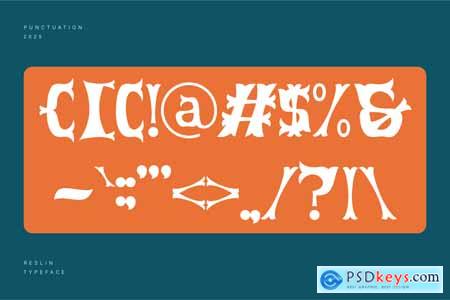 Reslin - Decorative Font