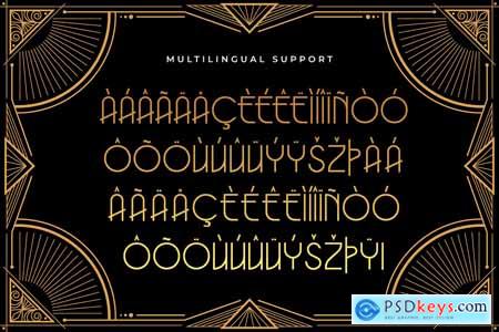 Gravdeco - Modern Art Deco Font