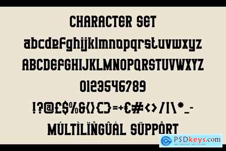 Rust Barrel Slab Industrial Typeface