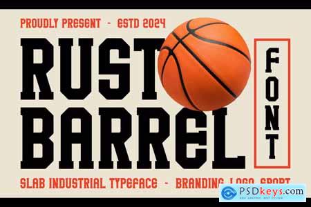 Rust Barrel Slab Industrial Typeface