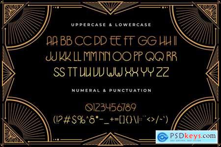 Gravdeco - Modern Art Deco Font