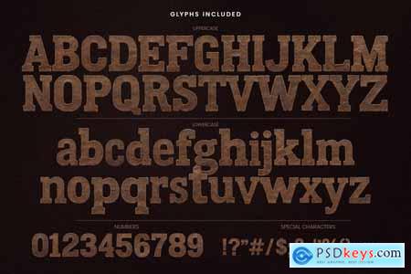 Rustic Buck - Western Style Leather Font