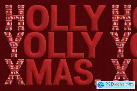 Knit - Christmas Sweater Display Font