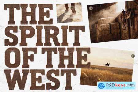 Rustic Buck - Western Style Leather Font