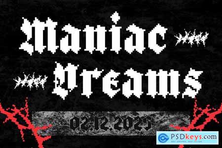 Most Wave - Pixelate Blackletter Game Font